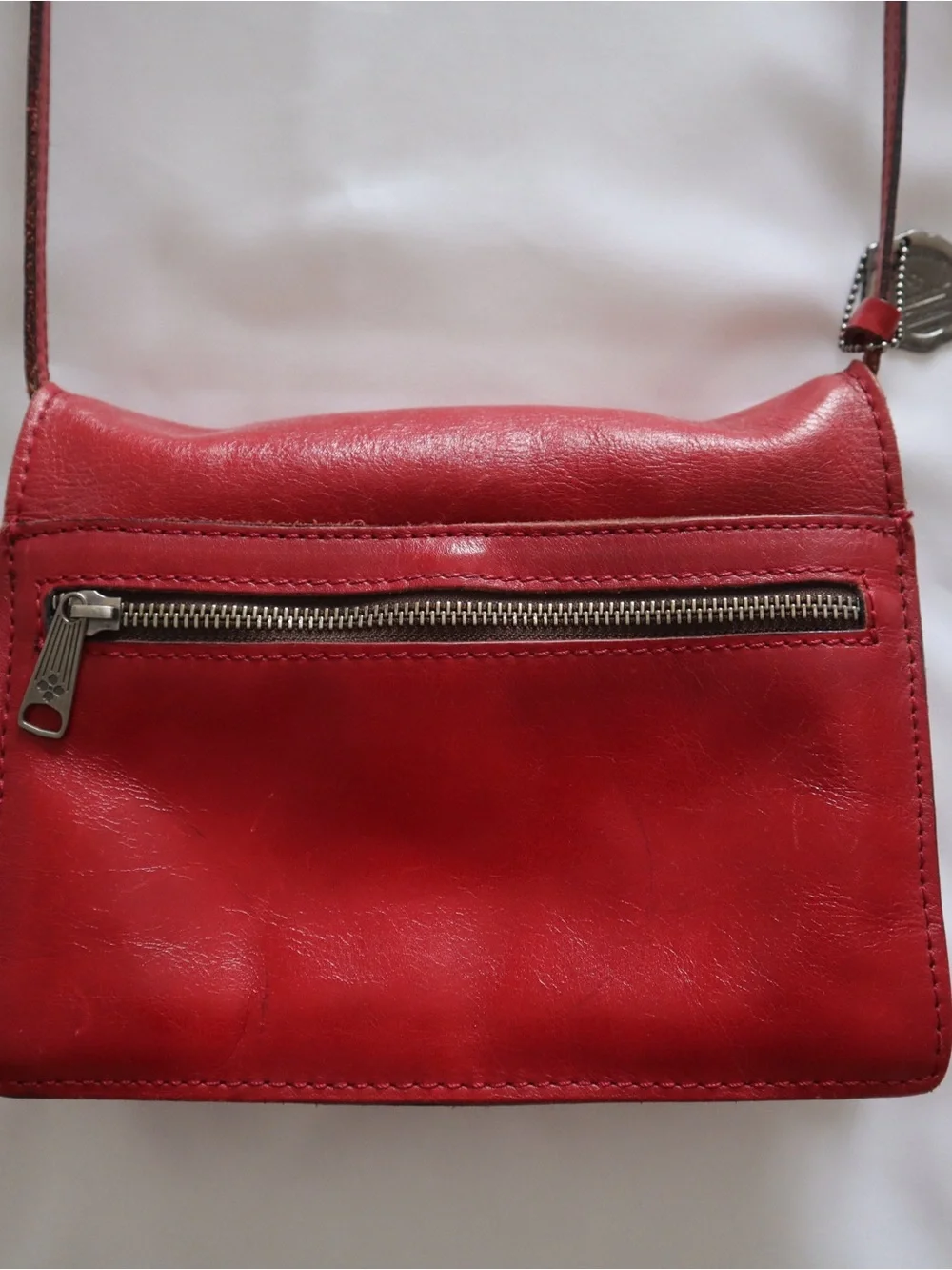 Patricia Nash Consilina distressed red leather crossbody purse